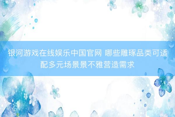 银河游戏在线娱乐中国官网 哪些雕琢品类可适配多元场景景不雅营造需求