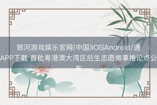 银河游戏娱乐官网(中国)IOS|Android/通用APP下载 首批粤港澳大湾区后生志愿做事推论点公布