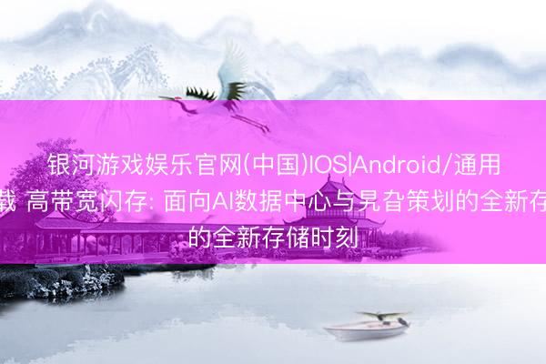 银河游戏娱乐官网(中国)IOS|Android/通用APP下载 高带宽闪存: 面向AI数据中心与旯旮策划的全新存储时刻