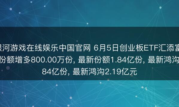 银河游戏在线娱乐中国官网 6月5日创业板ETF汇添富(159247)份额增多800.00万份， 最新份额1.84亿份， 最新鸿沟2.19亿元